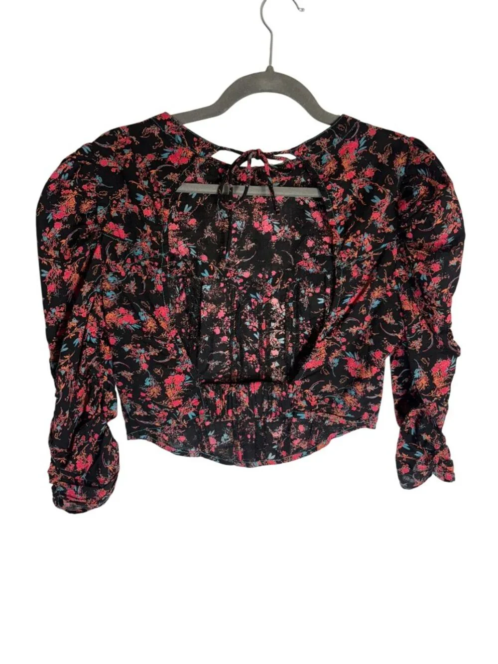 NWT Free People Monica Floral Cropped Top-sz Medium